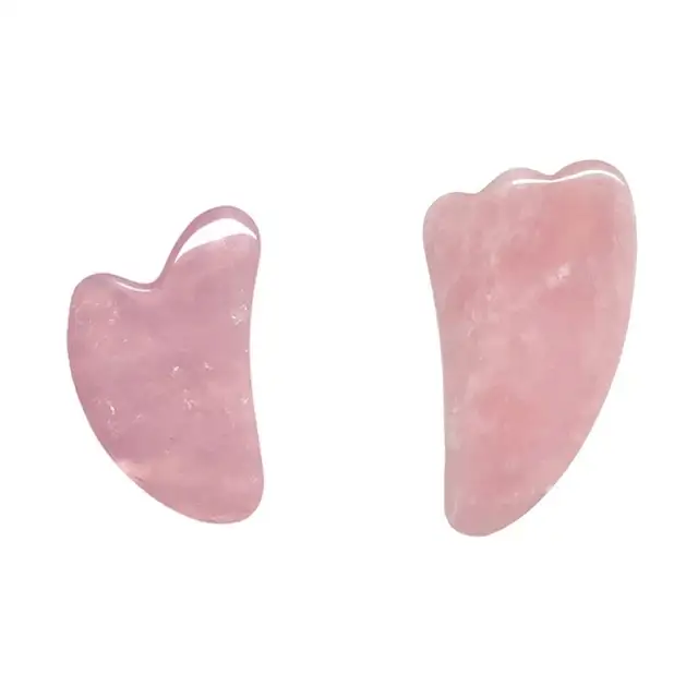 Gua Sha + Rose Quartz Roller Set 5